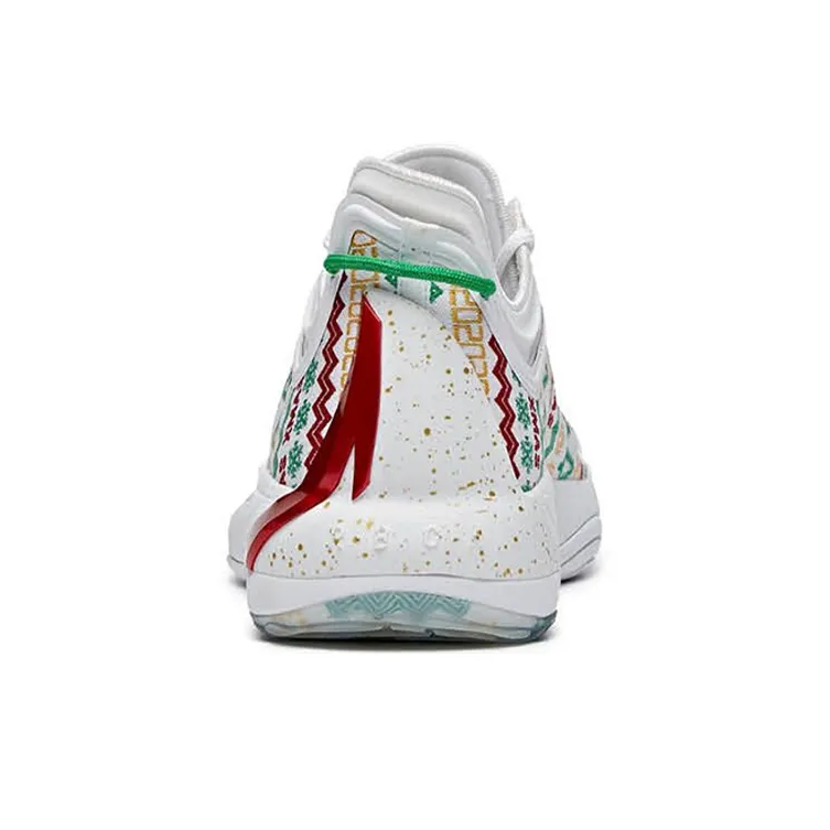 ANTA GH1 Basketball Shoes Men Low Top White/Green/Red-3