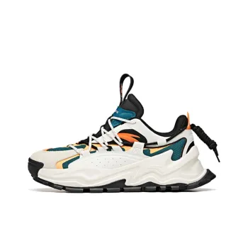 Anta Hot Yellow Emperor, Shen Nong Anti Slip Wear Resistant Low Top Chunky Sneakers Men's Black White