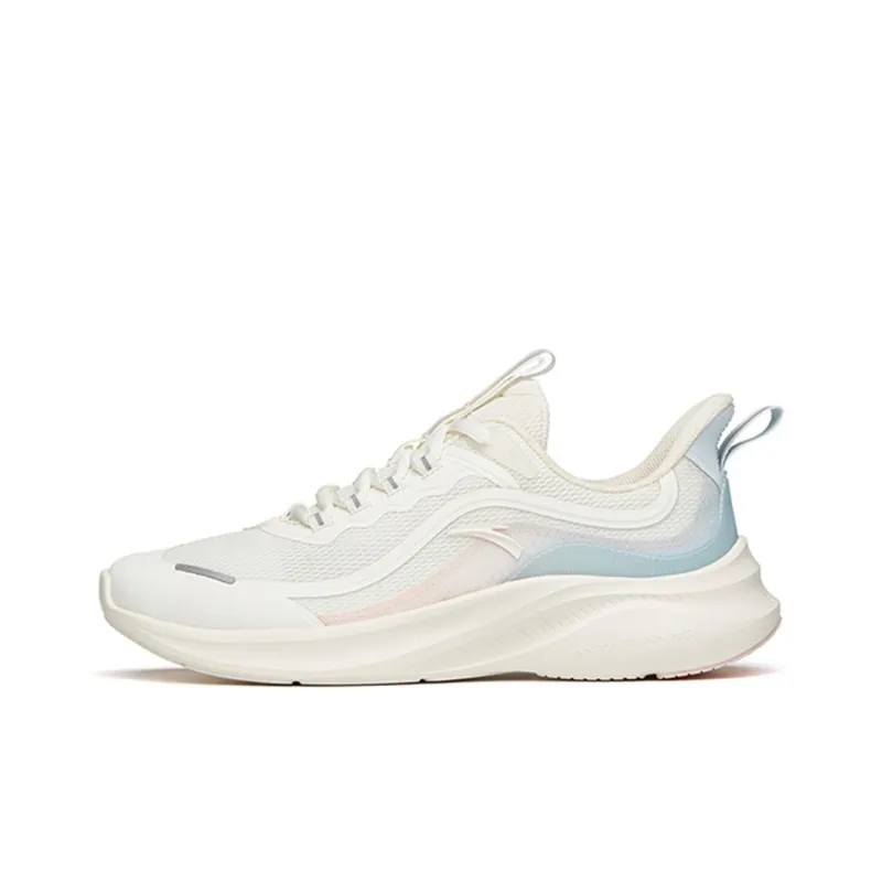 Anta Feihong Cushioning Anti-Slip And Wear-Resistant Low-Top Running Shoes Women's White Blue-0
