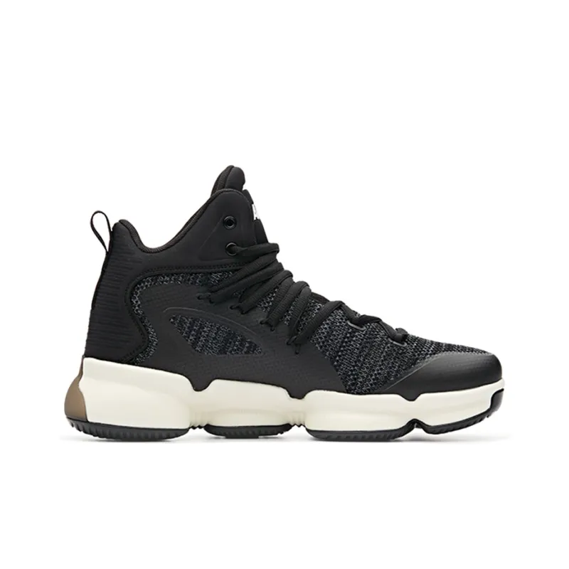 Anta SEEED Noble Air Cushioned Slip-Resistant High-Top Performance Basketball Shoes Men's Black-1