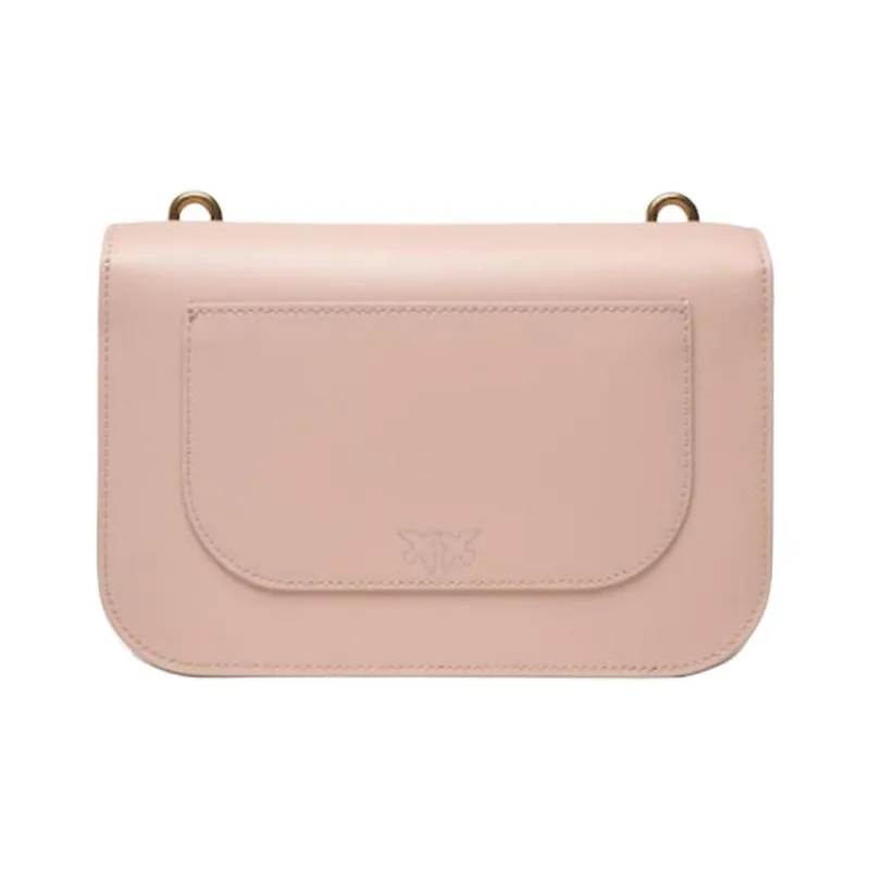 PINKO Bell Simply Series Sheepskin Shoulder Bag Crossbody Bag Women's Pink-3