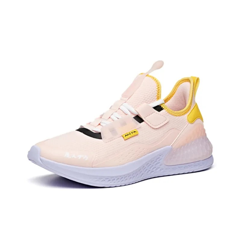 ANTA C37 Series Running Shoes Men Low Top Light Yellow/Pink/Purple-2