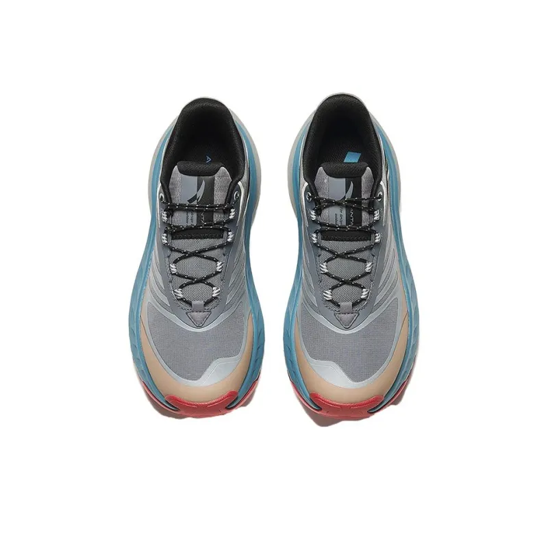Anta Explore The Wilderness Cushioning Wear-Resistant Low-Top Trail Running Shoes Men's Gray White-2