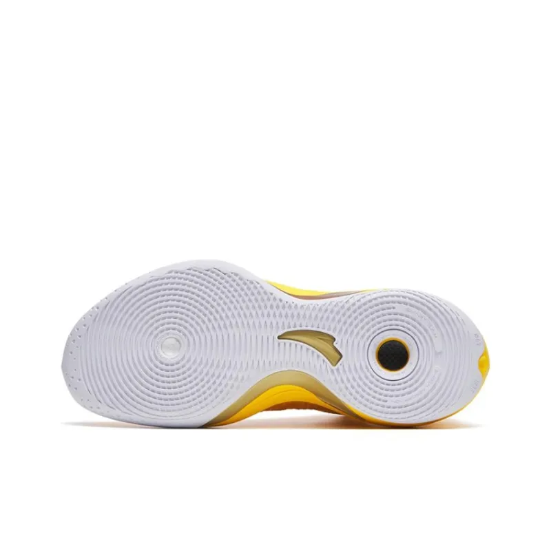 Anta KT8 Cushioning Anti-Slip And Wear-Resistant High-Top Basketball Shoes Yellow Solid Gold Color Scheme-4