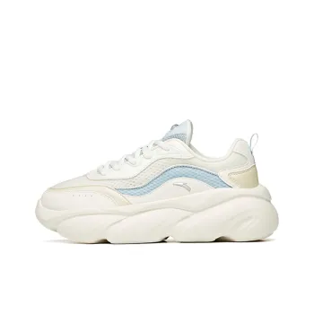 Anta Claw Anti Slip Wear Resistant Low Top Chunky Sneakers Women's White Blue Yellow