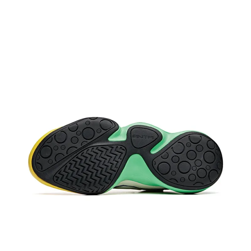 Anta Facebook Series Cushioning Anti Slip And Wear Resistant Balance Low Top Casual Shoes Men's Cyan Yellow White-4