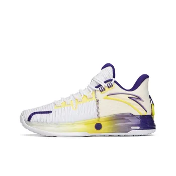 Anta Crazy Pro Nitrogen Technology Anti Slip Wear Resistant Low Top Basketball Shoes Purple Gold