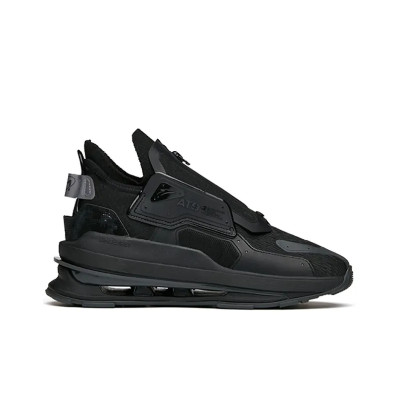Anta AT91 Anti Slip And Wear Resistant Coverage Mid Top Running Shoes Men's Black-1