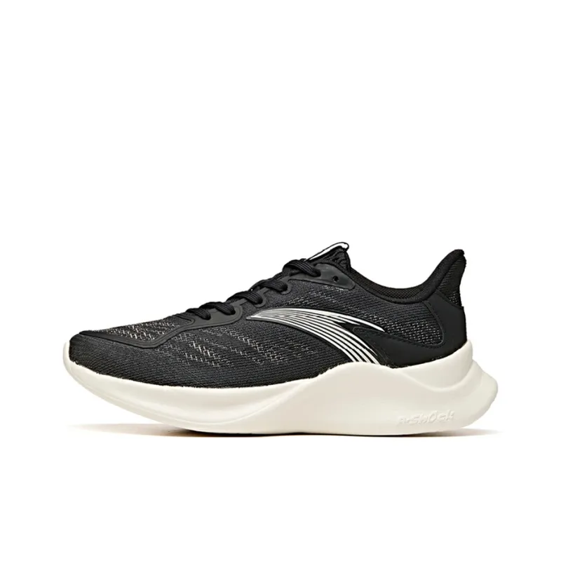 Anta A Shock Slip Resistant Breathable Low Top Running Shoes Women's Black White Casual-0