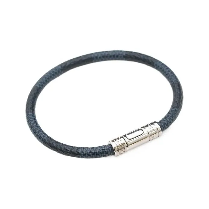 LOUIS VUITTON Damier Cobalt Bangles Men Black/Gray Shopping Bag-2