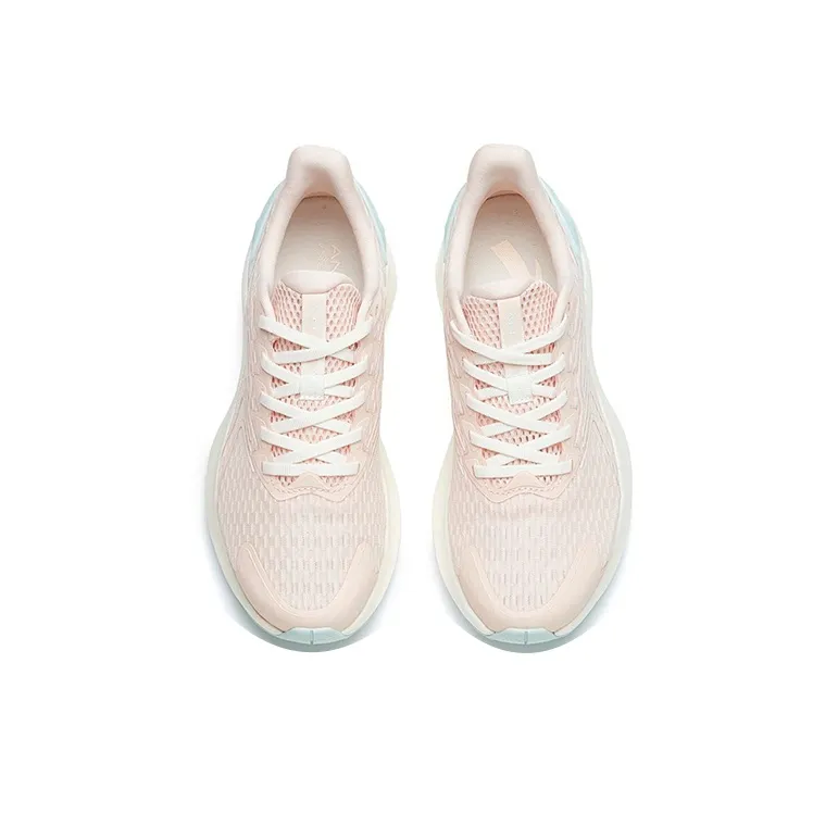 Anta Antelope Run 2 Cushioning Anti-Slip Wear-Resistant Breathability Low-Top Running Shoes Women's White Pink Blue-2