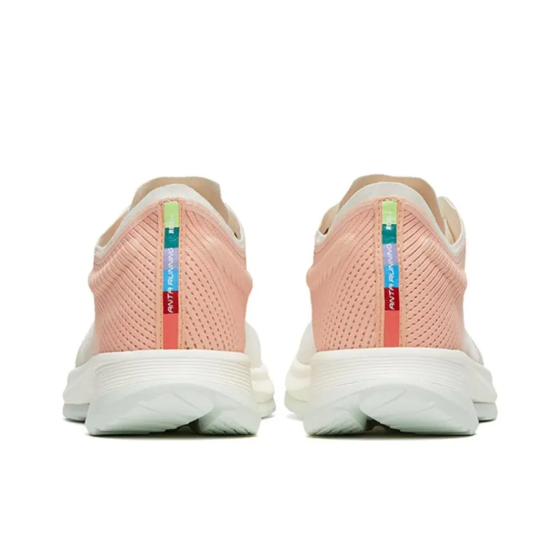 Anta Hydrogen Run V Anti Slip Wear Resistant Low Top Casual Running Shoes Women's White Pink-3