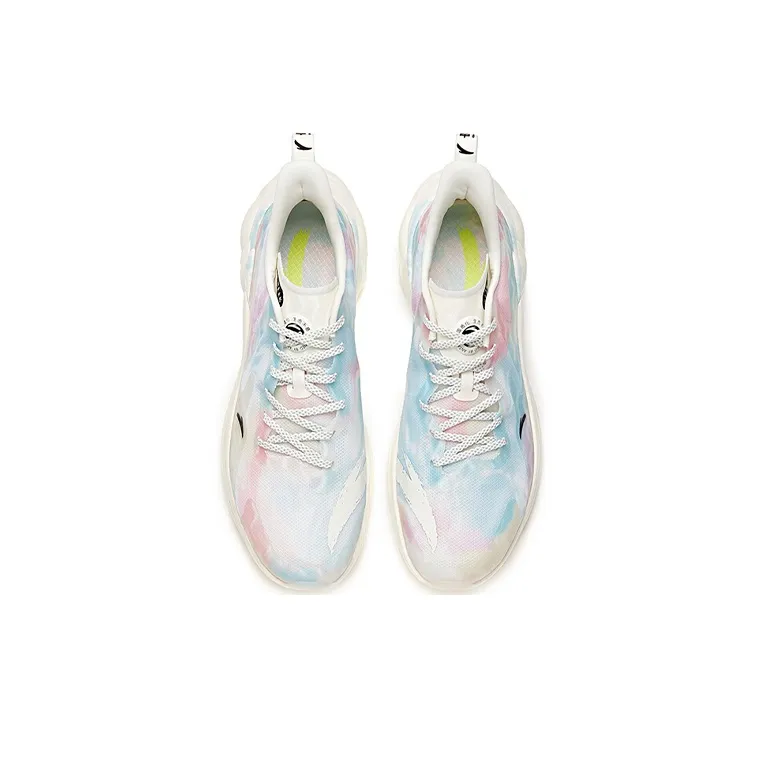 Anta Star Haze Durable Breathable Low Top Running Shoes White Blue Pink-2