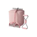 Pink[4-Section Foot Pedal Resistance Band+8-Shaped Resistance Band]