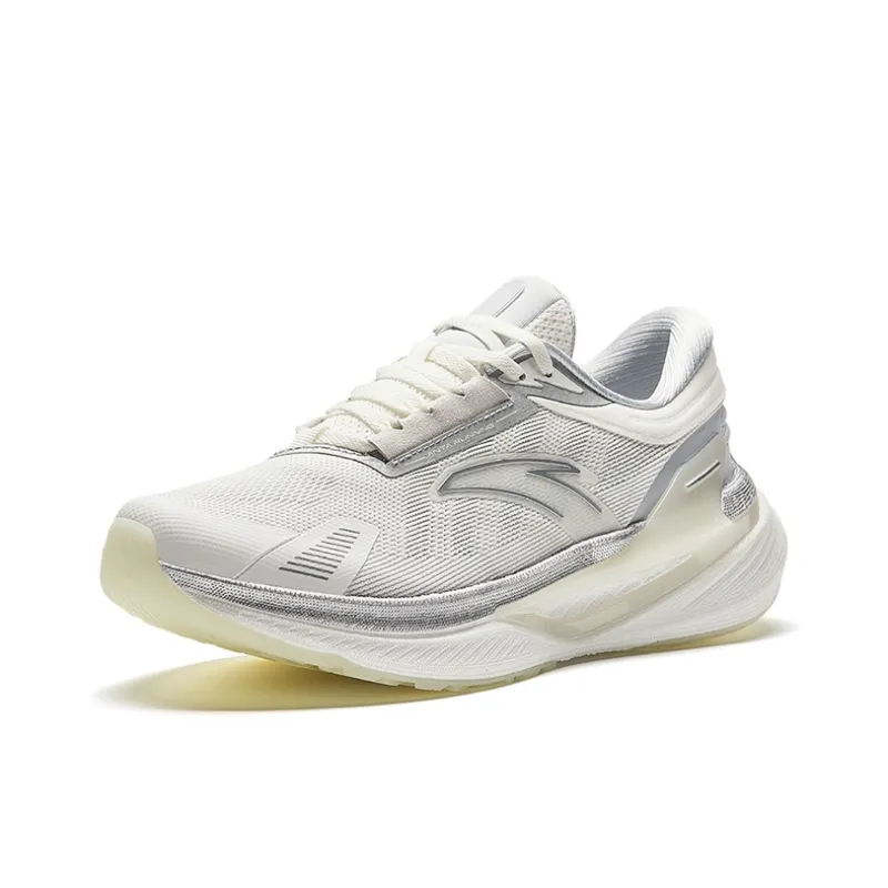 Anta CC Cushioning Low Top Running Shoes Men's White Silver-1