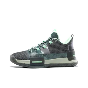PEAK Flash Taichi Cushioned Slip Resistant Mid Top Basketball Shoes Men's Green Aurora