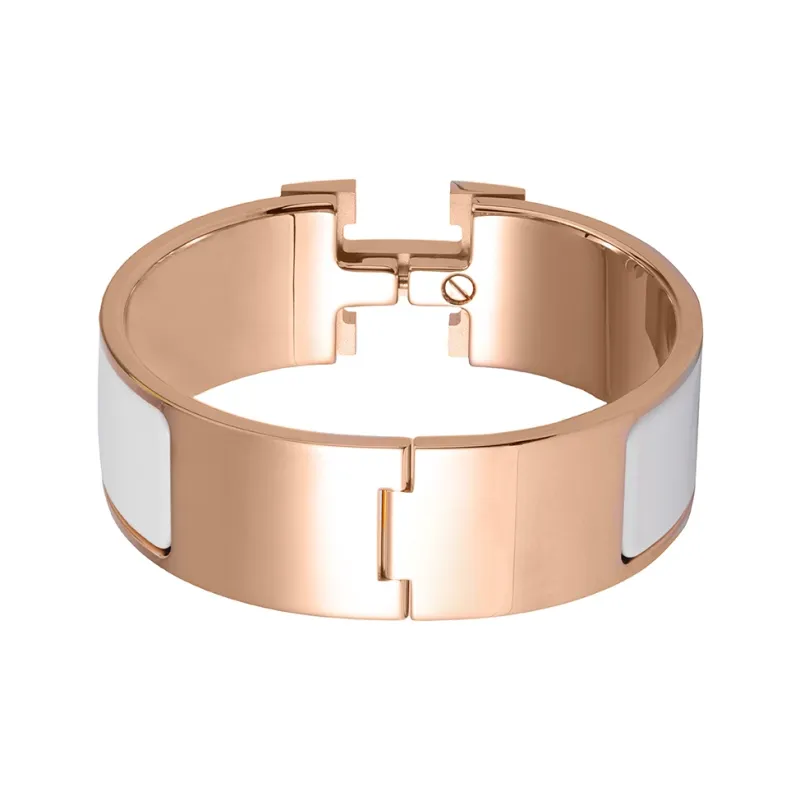 HERMES Clic Rose Gold Plated Bangles Women's-1