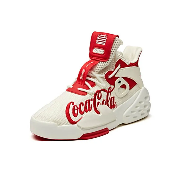 Coca Cola Anta Bastard Durable Breathable Low Top Sports Casual Shoes White Red-2