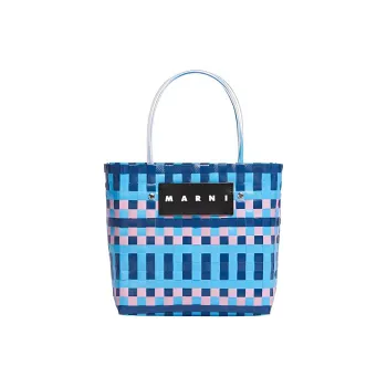 MARNI Plastic Tote Bag, Shopping Bag, Handbag Women's Blue