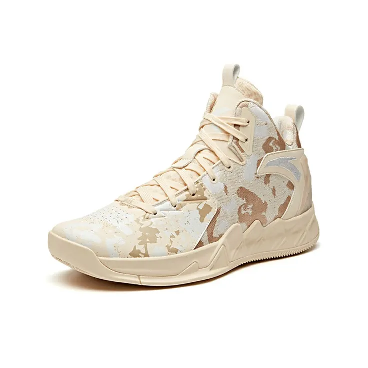 Anta KT2 Cushioned Wear Resistant Coverage Mid Top Basketball Shoes Men's Oat-1