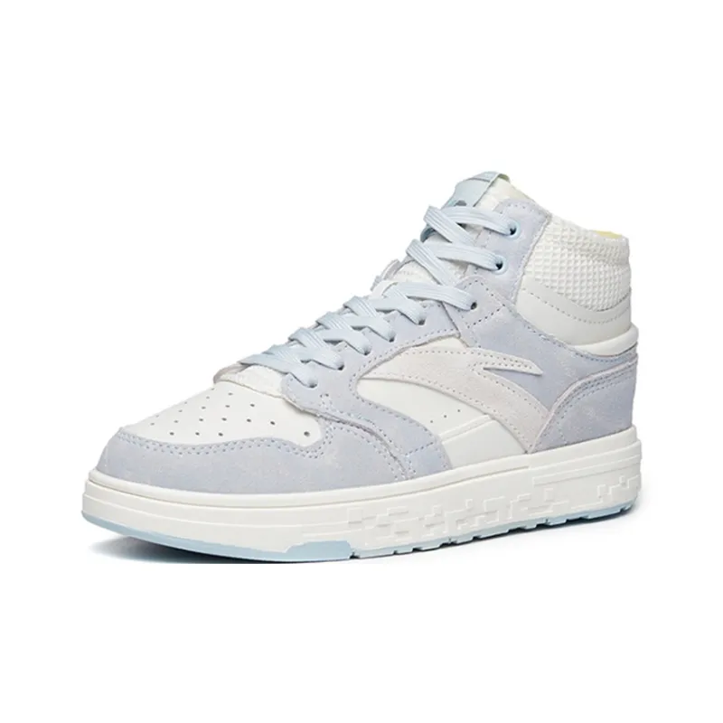 Anta Street Naughty Slip-Resistant Mid-Top Skateboard Shoes Women's White Blue-2