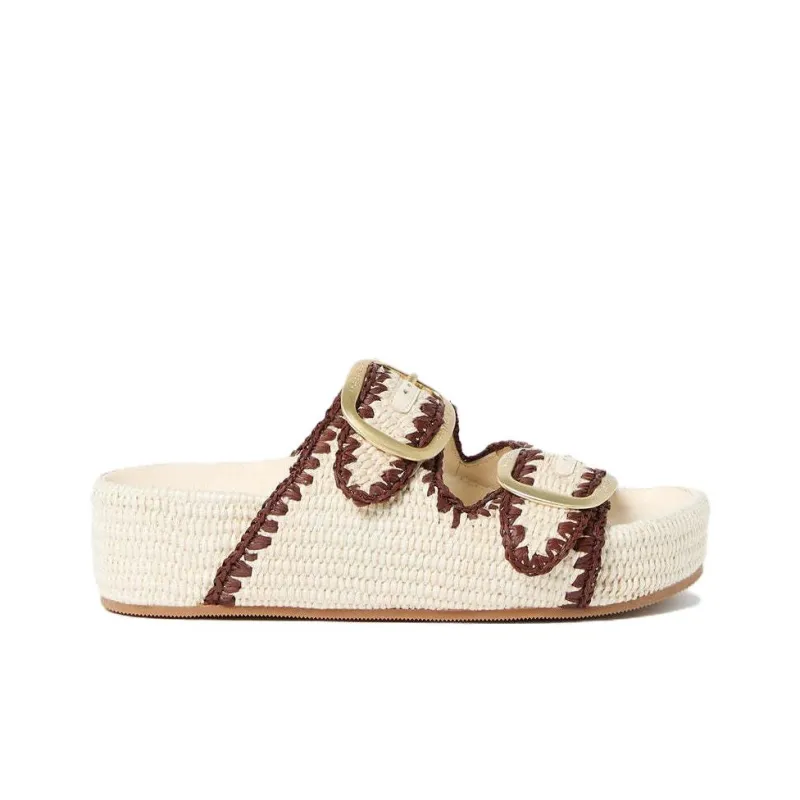 Loeffler Randall Slide Slippers 4cm Women's Milk White-1