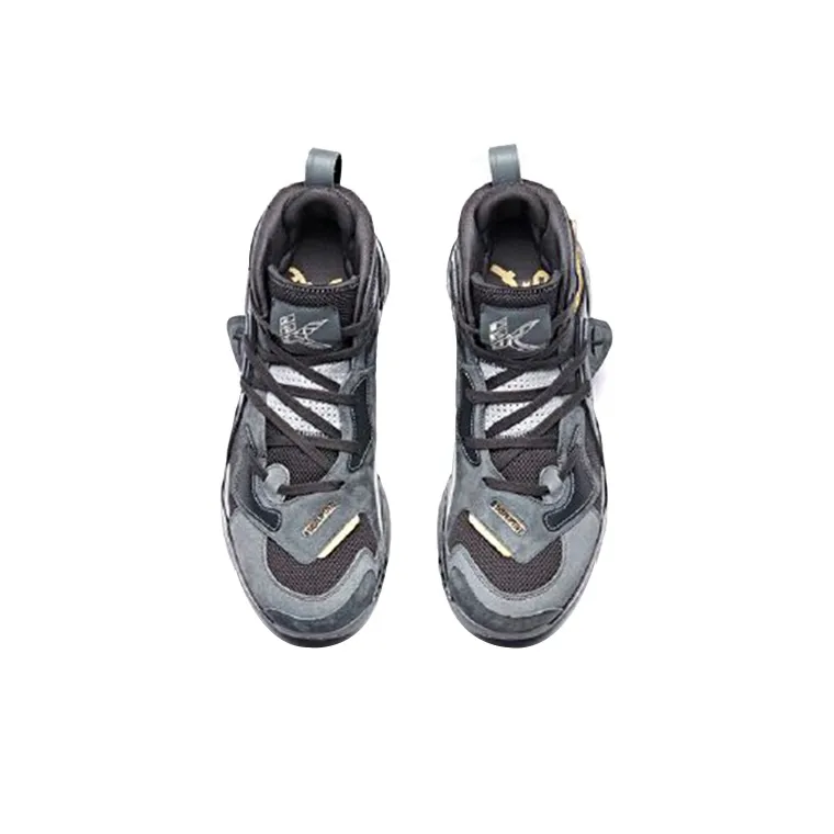 Anta KT4 Distressed Edition, Ash Klay Thompson Anti Slip Wear Resistant High Top Basketball Shoes Men's Gray-3