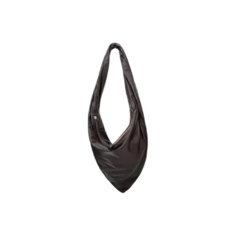 Lemaire Lambskin Scarf Bag, Handbag, Shoulder Bag Small Size Women's Coffee & Dark Chocolate-1