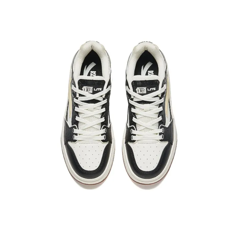 Anta Street Naughty LITE Durable Breathable Low-Top Skateboard Shoes Women's White Black-2