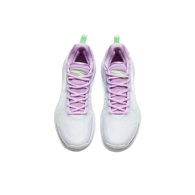 Anta Alien 3 SE Wear Resistant Low Top Performance Basketball Shoes Men's White Purple-2