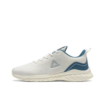 PEAK Qingyi Low Top Running Shoes Men's Ecru Graphite Blue