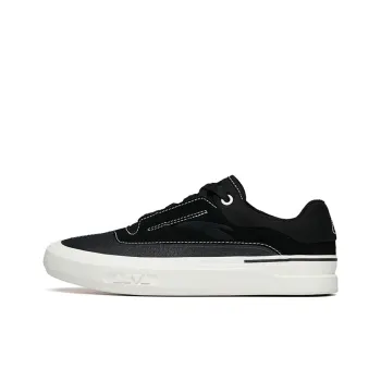Anta Ao Li Low Top Skateboard Shoes Women's Black Leather Suede