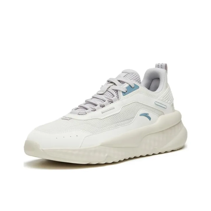 Anta Unruly Series Cushioned Slip Resistant Abrasion Resistant Low Top Sports Casual Shoes Men's White Gray-1