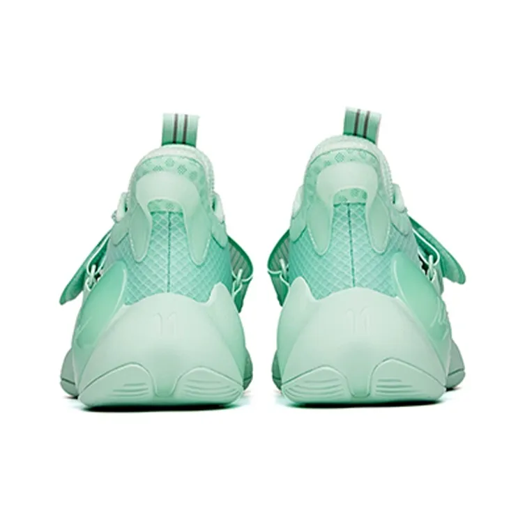 Anta Water Flower 3 Cushioning Anti-Slip Wear-Resistant Breathability Low-Top Basketball Shoes Lime Soda-4