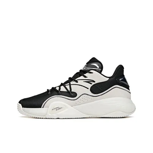 ANTA A Flash Bubble 1.0 Basketball Shoes Men Low-Top Black/White