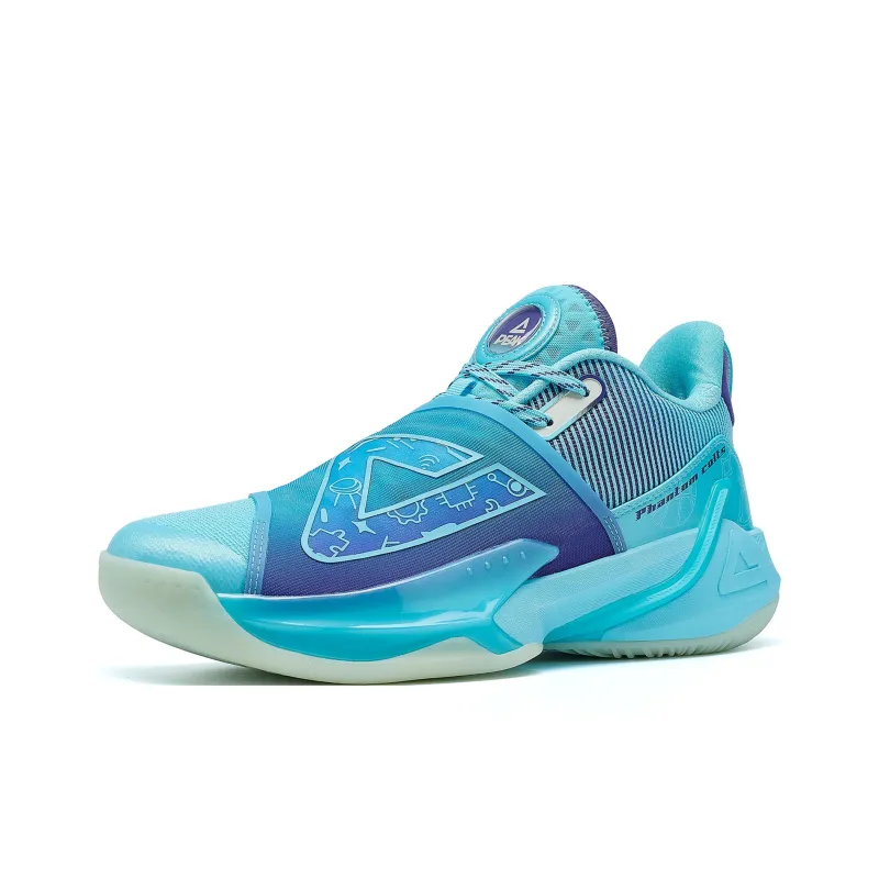 PEAK Magic Horse 1.0 Wear Resistant Slip Resistant Low Top Performance Basketball Shoes Men's Ice Blue-2