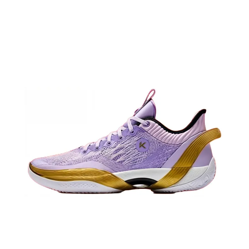 Anta Three point Rain1.0 Cushioning Wear Resistant Low Top Basketball Shoes Men's Purple-0