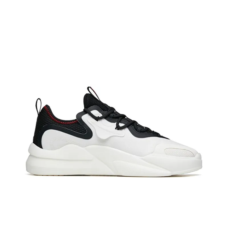 Anta AT91 Lifestyle Collection Anti-Slip Wear-Resistant Low-Top Skateboard Shoes White Black Red-1
