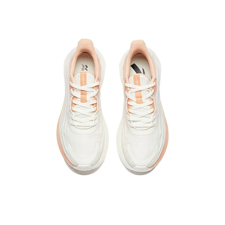 Anta DuCi1 Running Collection Shock Absorbers With Slip Resistant Features Low Top Running Shoes Women's Pink White-2