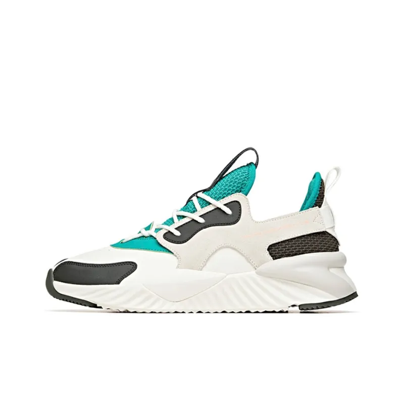 Anta Unruly Series Wear Resistant Coverage Low Top Chunky Sneakers Men's Seaweed Green-0