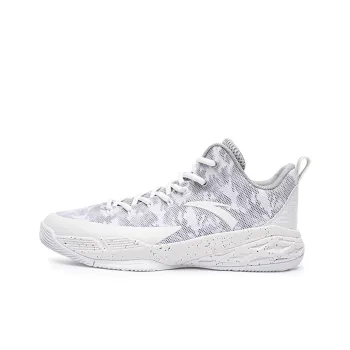 Anta Rhomboid Low-Top Performance Basketball Shoes Men's White Gray
