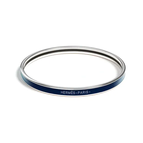 HERMES Enamel Bangles Women's Blue