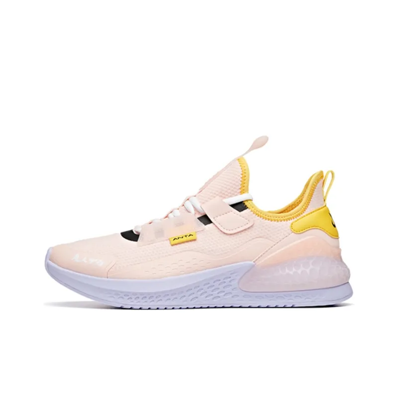 ANTA C37 Series Running Shoes Men Low Top Light Yellow/Pink/Purple-0