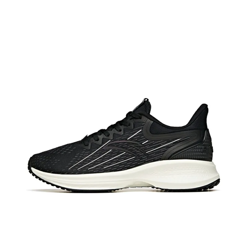 Anta Gazelle 1.0 Running Collection Cushioned Slip Resistant Low Top Running Shoes Women's Black White-0