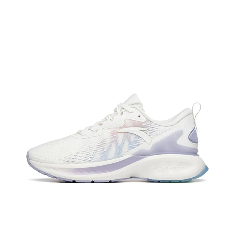 Anta Tron 1.5 Durable Breathable Low-Top Running Shoes Women's White Purple-0