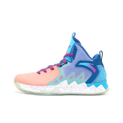Anta KT2 Basketball Collection Cushioning Wear Resistant Low Top Basketball Shoes Men's Blue/Pink