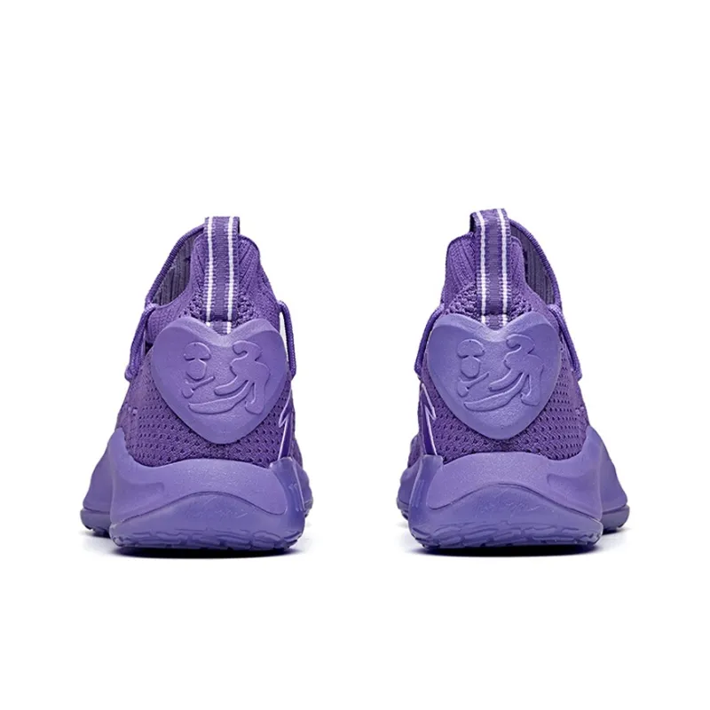 Anta KT5 KT Low For Girls Cushioning Anti Slip And Wear Resistant Mid Top Basketball Shoes Women's Purple-3