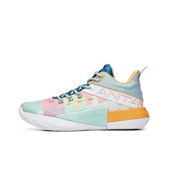 Anta Attack 2 Cushioning Anti Slip And Wear Resistant Mid Top Basketball Shoes Crab Shell Green