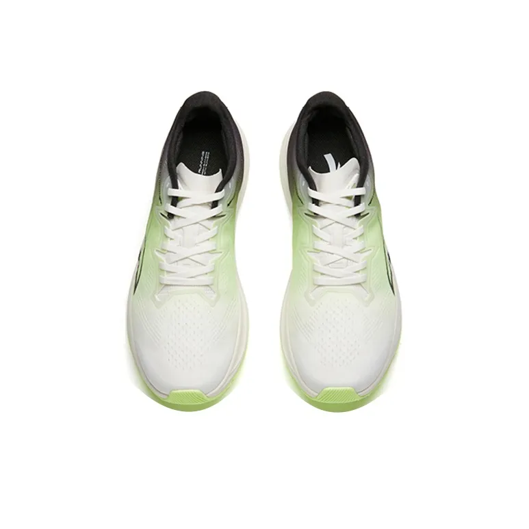 Anta Asphalt Road Fighter 1.0 Durable Breathable Low Top Running Shoes Men's White Green Black-3