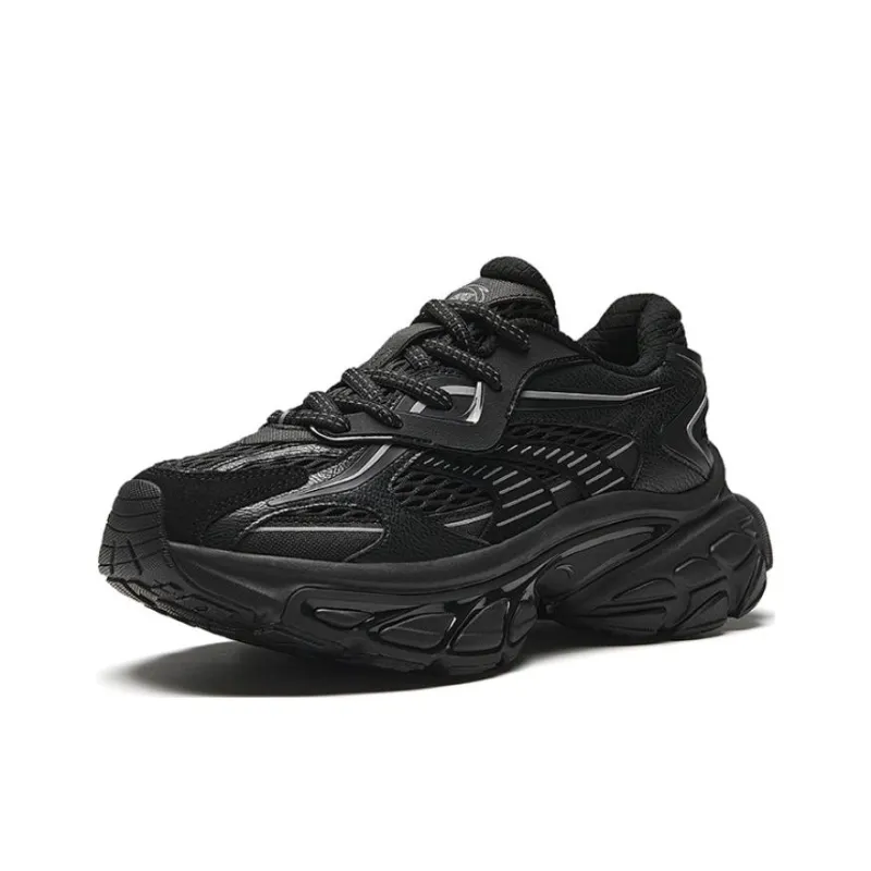 Anta Star Moon Series Cushioning Wear Resistant Low Top Chunky Sneakers Men's Black-1
